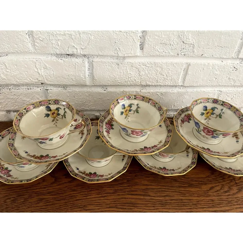 Black Knight Palmiero Vintage Teacup & Saucer Czech - FOR ONE SET Multi Avail